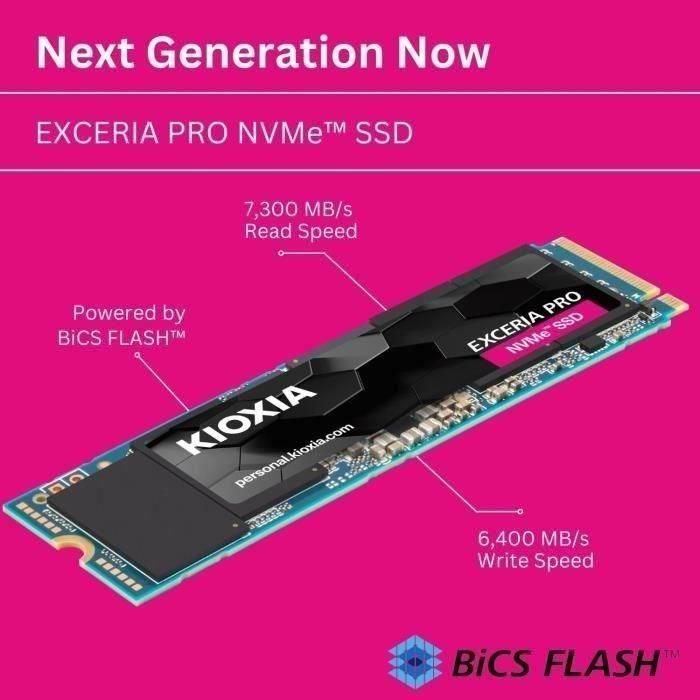 Kioxia KIO4582563854055 SSD EXCERIA PRO 2TB M.2 7300 MB/s lectura 6400 MB/s escritura para Portátil 1 Kioxia KIO4582563854055 SSD EXCERIA PRO 2TB M.2 7300 MB/s lectura 6400 MB/s escritura para Portátil 1