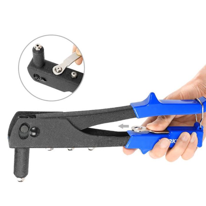 Workpro Remachadora de mano 250mm, acero, mordazas cromo molibdeno, expulsión automática, azul 2 Workpro Remachadora de mano 250mm, acero, mordazas cromo molibdeno, expulsión automática, azul 2
