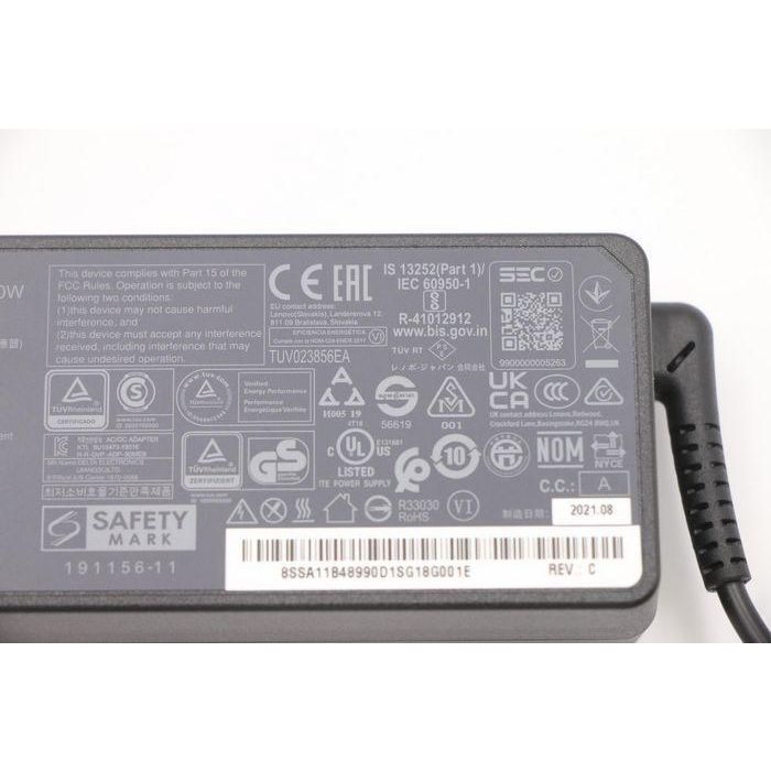 Lenovo AC adapter for Lenovo laptops, 90W power output, 100-240Vac input, 89% efficiency, slim tip connector. 8 Lenovo AC adapter for Lenovo laptops, 90W power output, 100-240Vac input, 89% efficiency, slim tip connector. 8