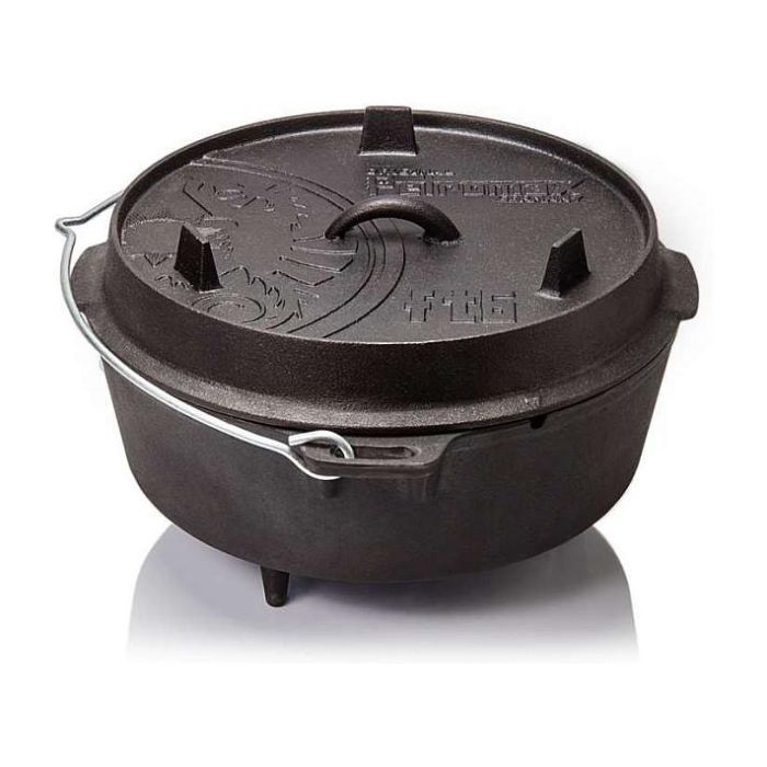 Petromax FT6 Feuertopf - Olla de Hierro Fundido para Horno, 5.7 Litros, Color Negro, 185 x 330 x 360 mm