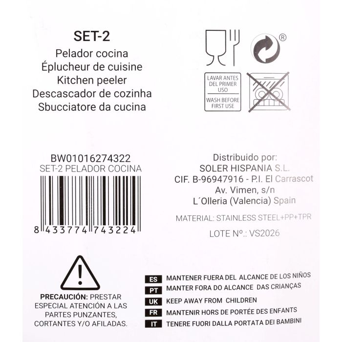 Pelador de Fruta y Verdura (2 pcs) 3