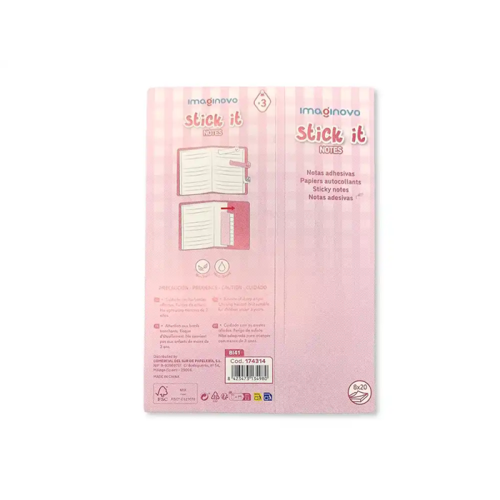 Imaginovo Bloc Notas Adhesivas Conejo 120 Hojas 8x15x48 mm 5