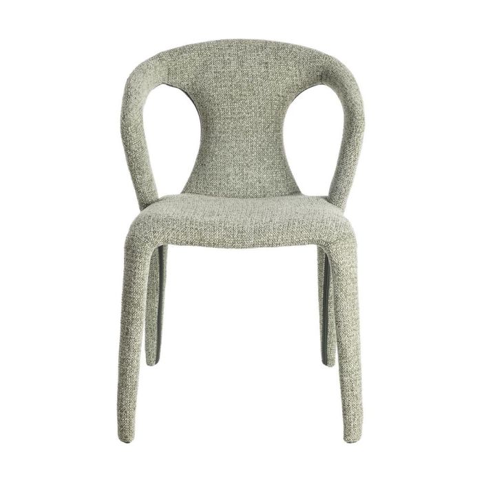 Silla Jaspeado Verde Tejido Salón 52,50 X 59 X 79 cm