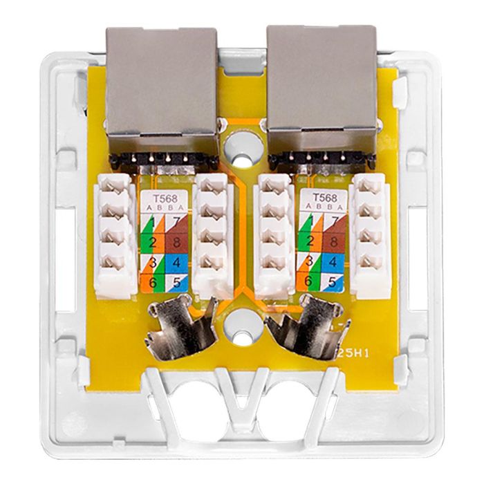 Caja de superficie 2 conectores rj45 cat. 6a apantallado 2 Caja de superficie 2 conectores rj45 cat. 6a apantallado 2