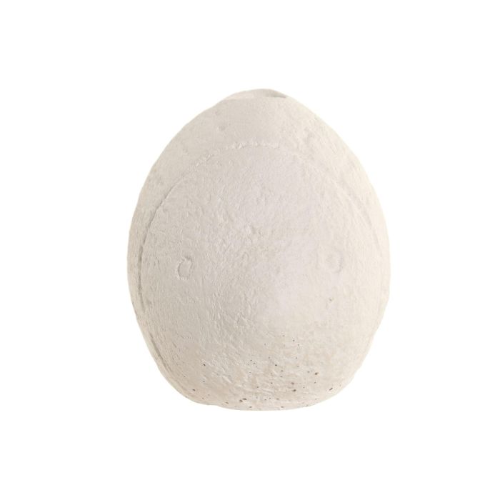 DKD Home Decor Hangzhou design 26b Portavela Mediterraneo Blanco Cemento 10 x 11 x 16 cm (4 Unidades) Simil Piedra con Detalle de Pez