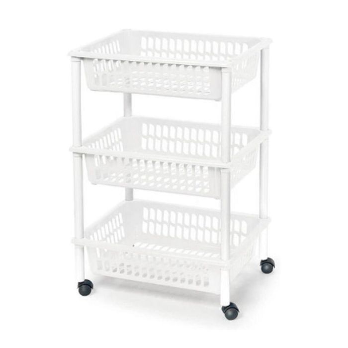 Carrito Verdulero Tontarelli Mito 3 Plástico Blanco 40 x 29 x 62 cm (12 Unidades) 1