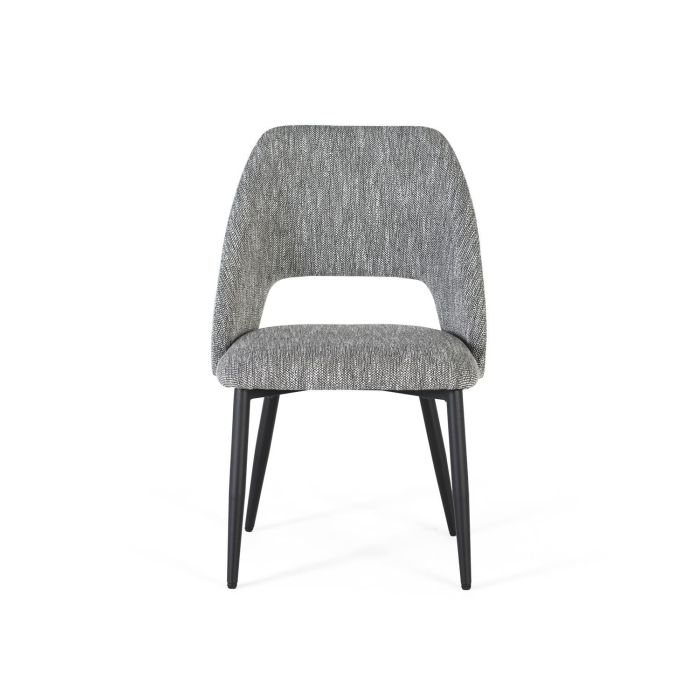 GINER Y COLOMER Lote de 2 Sillas Tela Gris Metal Negro Montaje Fácil 1