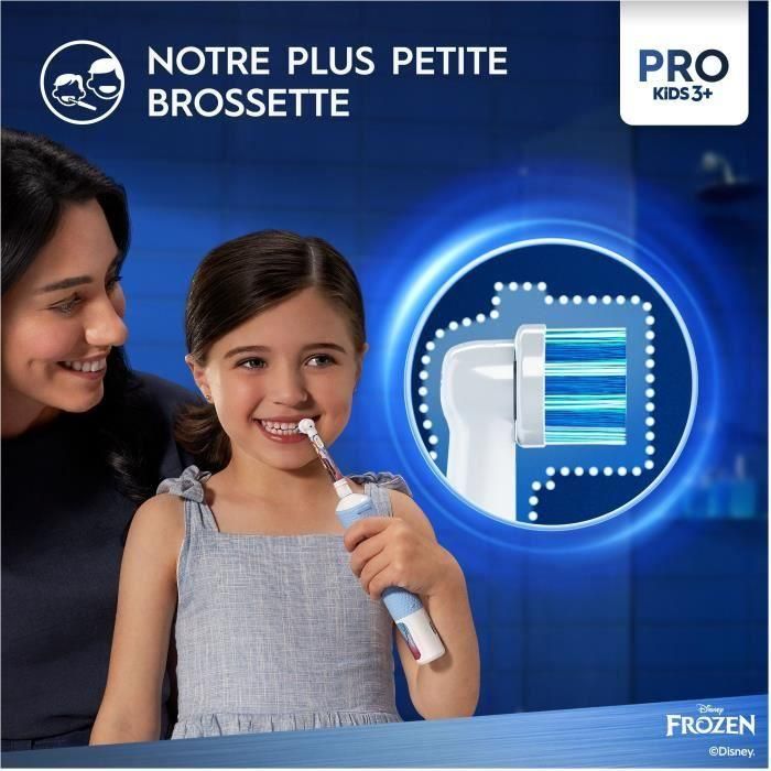 Cepillo de dientes eléctrico - ORAL-B - Niños 1 mango Frozen - 1 cabezal - 1 estuche de viaje - A partir de 3 años 5