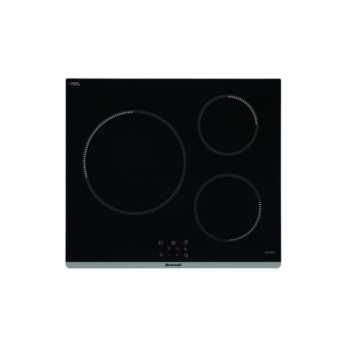 Brandt TI364B Placa de cocción Independiente 3 Zonas 3600W Placa Autoadaptable 28cm L60 cm Negro con 3 Temporizadores Brandt TI364B Placa de cocción Independiente 3 Zonas 3600W Placa Autoadaptable 28cm L60 cm Negro con 3 Temporizadores