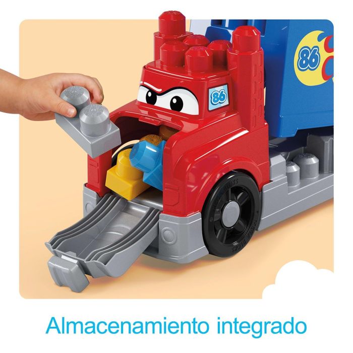 Mega Bloks Camión de Carreras y Construcción para Bebés con 2 Coches, +12 Meses 4