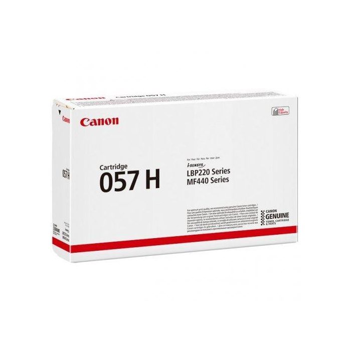 Canon Tóner Negro 057H para Impresoras LBP 220 Series y MF 440 (10,000 páginas)