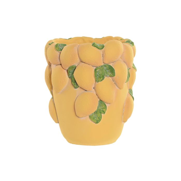 DKD Home Decor Jarrón de Cemento Tropical Colección Lemon25 Amarillo Verde con Limones 20x20x23 cm (4 Unidades) DKD Home Decor Jarrón de Cemento Tropical Colección Lemon25 Amarillo Verde con Limones 20x20x23 cm (4 Unidades)