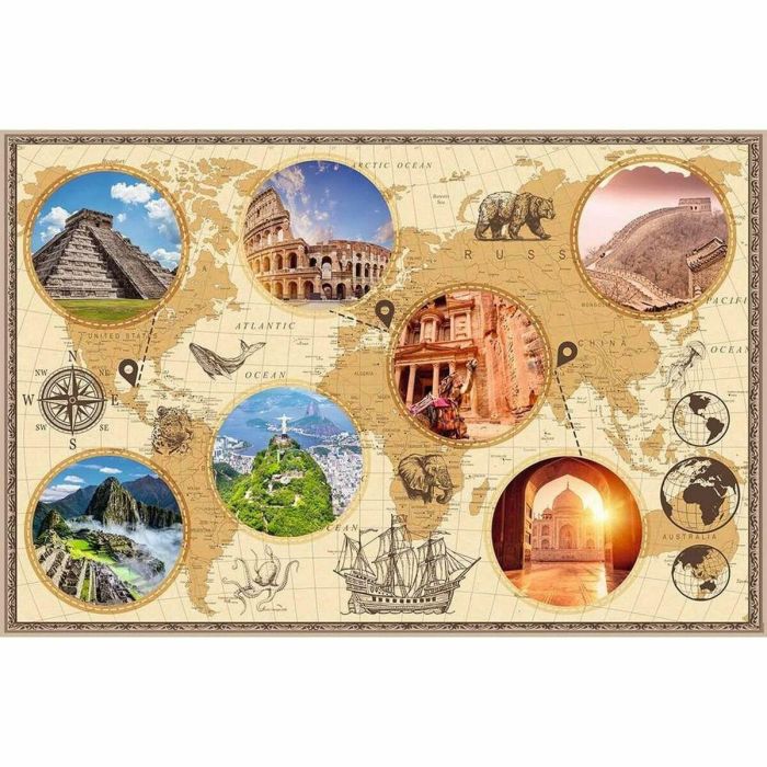 Puzzle Nathan merveilles du monde moderne 3000 Piezas 2