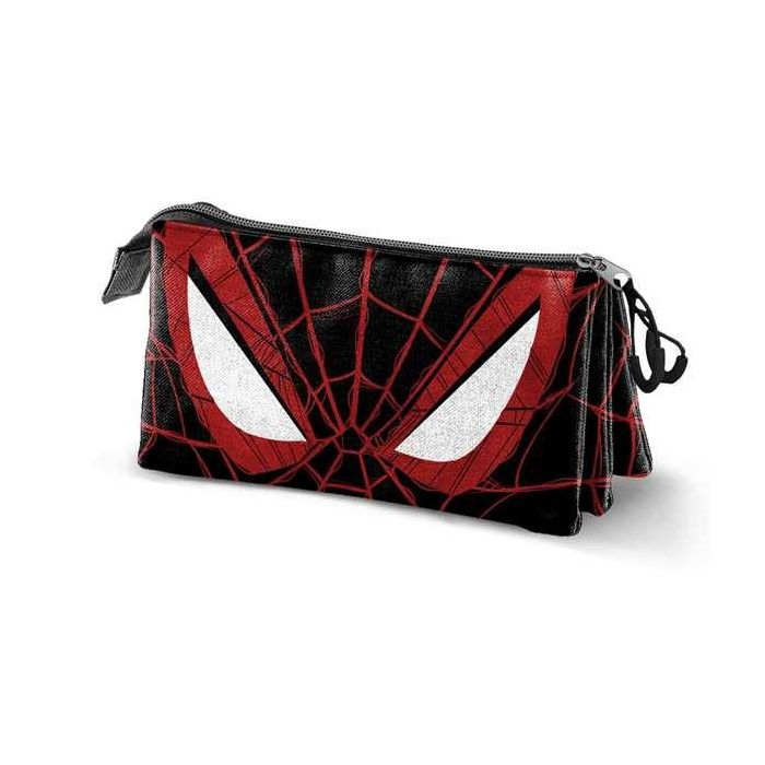 Karactermania Estuche Portatodo Triple Spiderman Vision Negro 23 x 8 x 11 cm