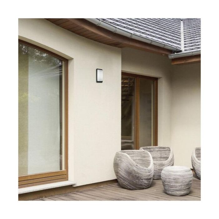RABALUX RAB-7797 Aplique Exterior Opole, Cuadrado Plástico Negro Mate con Pantalla Blanca, 1xE27, IP65 para Jardín y Terraza 6 RABALUX RAB-7797 Aplique Exterior Opole, Cuadrado Plástico Negro Mate con Pantalla Blanca, 1xE27, IP65 para Jardín y Terraza 6