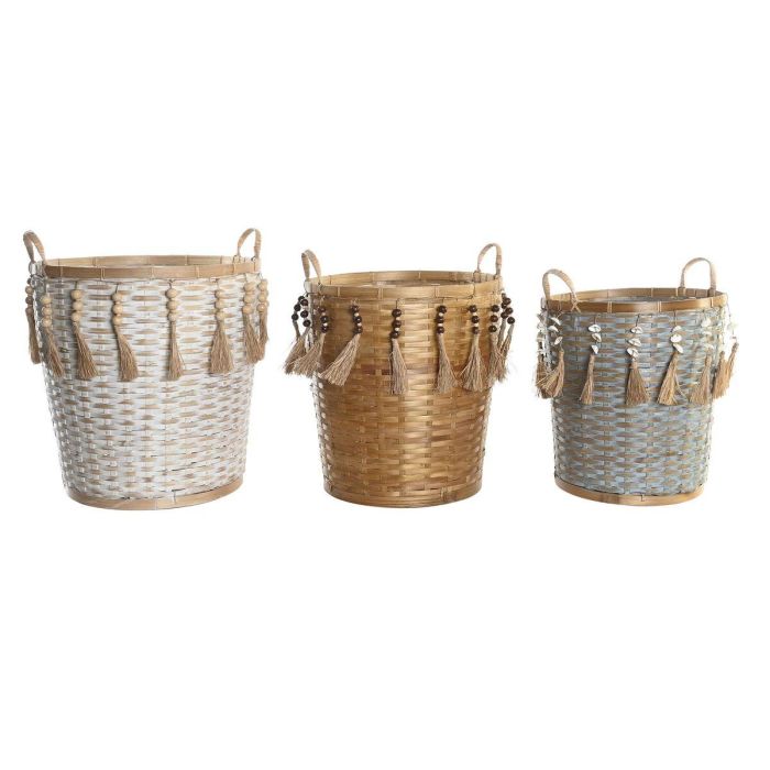 Cesta Balines DKD Home Decor Multicolor 45 x 54 x 49 cm Set de 3 Cesta Balines DKD Home Decor Multicolor 45 x 54 x 49 cm Set de 3