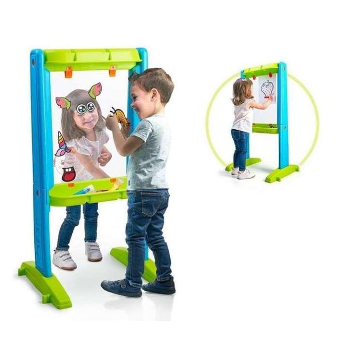 Pizarra feber art tablero divertido ¡úsala por ambos lados! incluye 4 rotuladores 53,5x57,5x106 cm 1 Pizarra feber art tablero divertido ¡úsala por ambos lados! incluye 4 rotuladores 53,5x57,5x106 cm 1