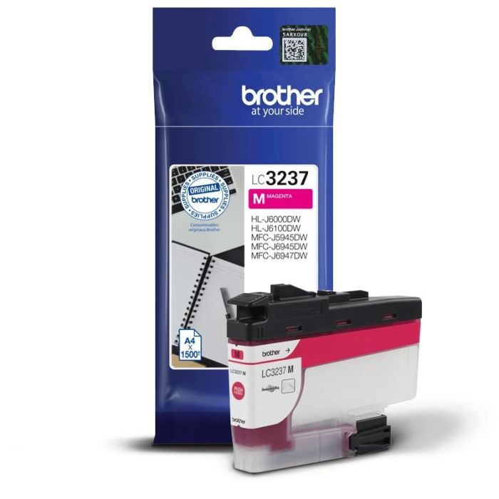 Brother Lc3237 Cartucho de Tinta Ink-Jet Magenta Original 1500 Páginas para HL-J6000DW, HL-J6100DW, MFC-J5945DW, MFC-J6945DW, MFC-J6947DW 1