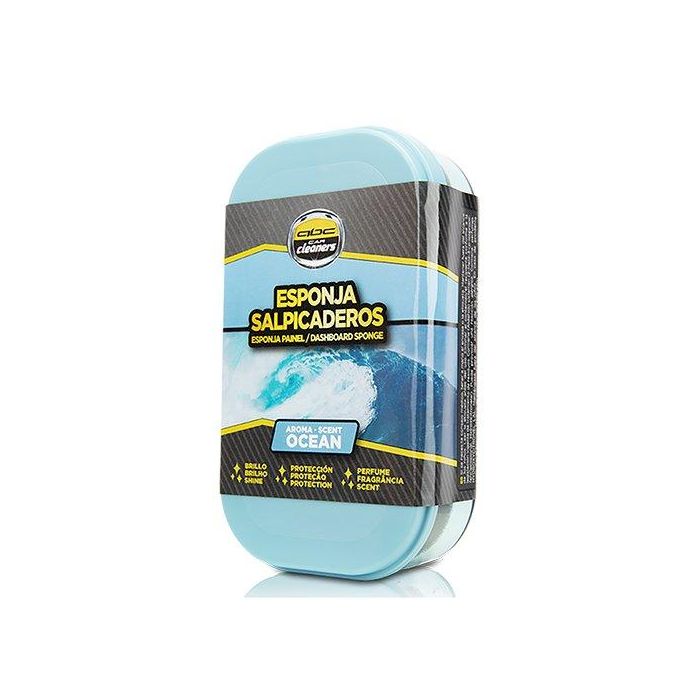 ABC CAR CLEANERS MOT70004 Esponja Limpia Salpicaderos con Silicona Protectora y Brillo Duradero, Aroma Ocean para Coche, Moto y Hogar 1 ABC CAR CLEANERS MOT70004 Esponja Limpia Salpicaderos con Silicona Protectora y Brillo Duradero, Aroma Ocean para Coche, Moto y Hogar 1