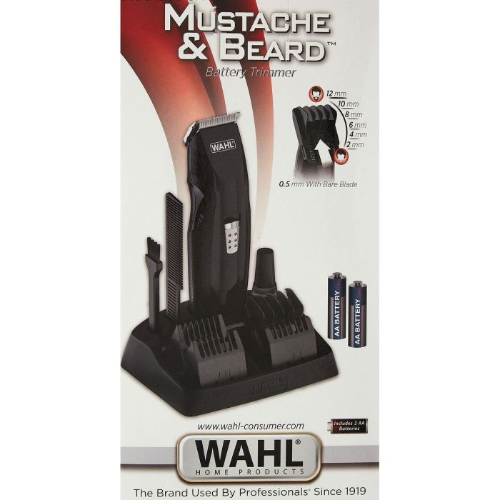 Wahl WAH0043917002729 Recortadora de barba y bigote, 3 V, negra 2 Wahl WAH0043917002729 Recortadora de barba y bigote, 3 V, negra 2