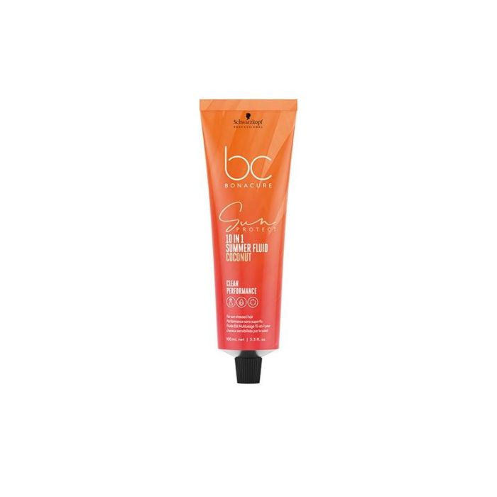 Schwarzkopf BC Sun Protect Fluido 10 en 1 con Coco 100ml – Protección Anti-rotura y Anti-encrespamiento, Nutre e Hidrata