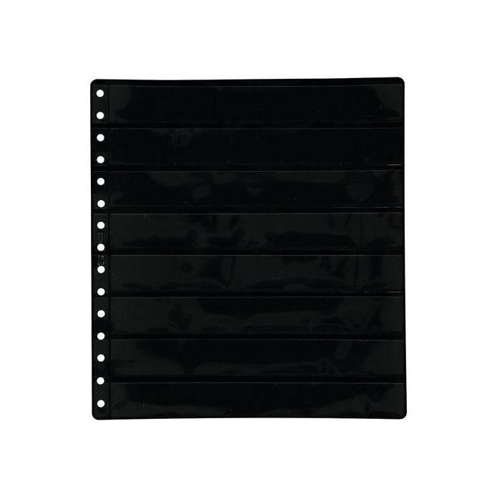 Funda Para Album De Sellos Pardo Lam.C.Negra 8 Aloj.Lado (Set de 10)