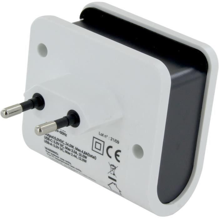 Cargador de red - CHACON - 40030 - 3 USB-A + 1 USB-C 5 Cargador de red - CHACON - 40030 - 3 USB-A + 1 USB-C 5