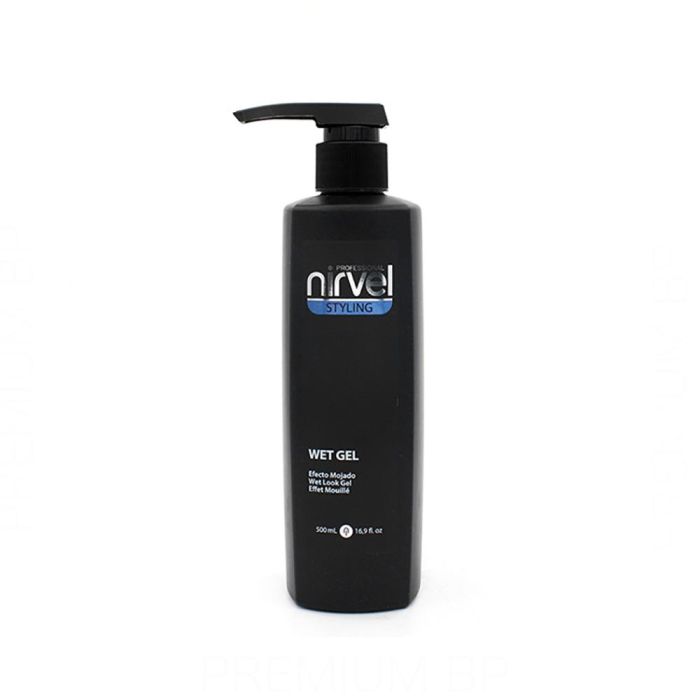 Nirvel Wet Gel para Esculpir Cabello Fijación Elástica Hidratante Brillo Protección Solar 480ml
