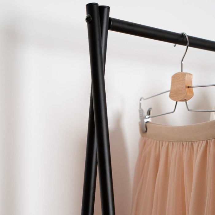 Vinthera Perchero Moa con Dos Baldas de Acero y Madera Blanco 40.5x80x160 cm 3