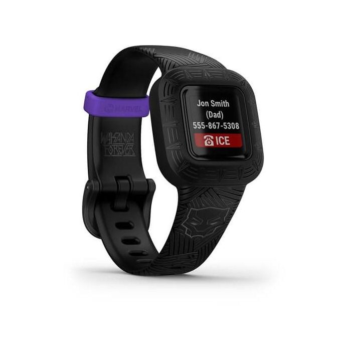 Garmin vivofit jr. 3 Black Panther Pulsera de Actividad Inteligente para Niños, Sumergible, Monitor de Ritmo Cardíaco, Pasos, Sueño, Notificaciones 1 Garmin vivofit jr. 3 Black Panther Pulsera de Actividad Inteligente para Niños, Sumergible, Monitor de Ritmo Cardíaco, Pasos, Sueño, Notificaciones 1