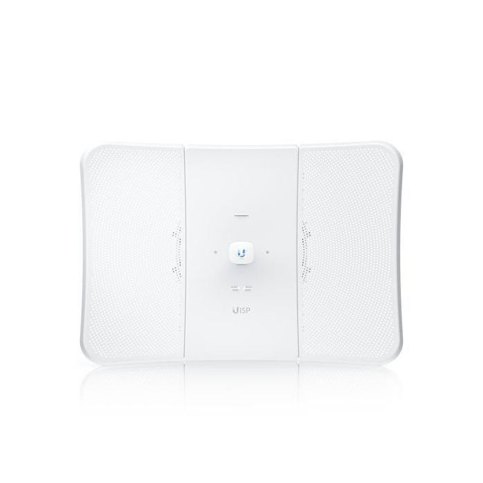 Ubiquiti 5 GHz LTU client that establishes extremely long-distance wireless links with an LTU Rocket serving as its base station Ubiquiti 5 GHz LTU client that establishes extremely long-distance wireless links with an LTU Rocket serving as its base station