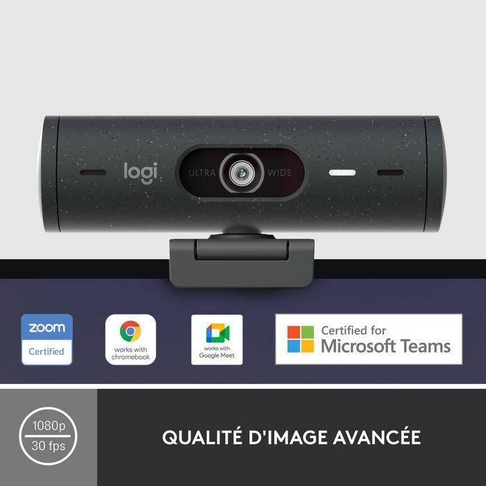Logitech Webcam Brio 500 Grafito Full HD 1080p, HDR, Campo Visual Ajustable, USB-C 17 Logitech Webcam Brio 500 Grafito Full HD 1080p, HDR, Campo Visual Ajustable, USB-C 17