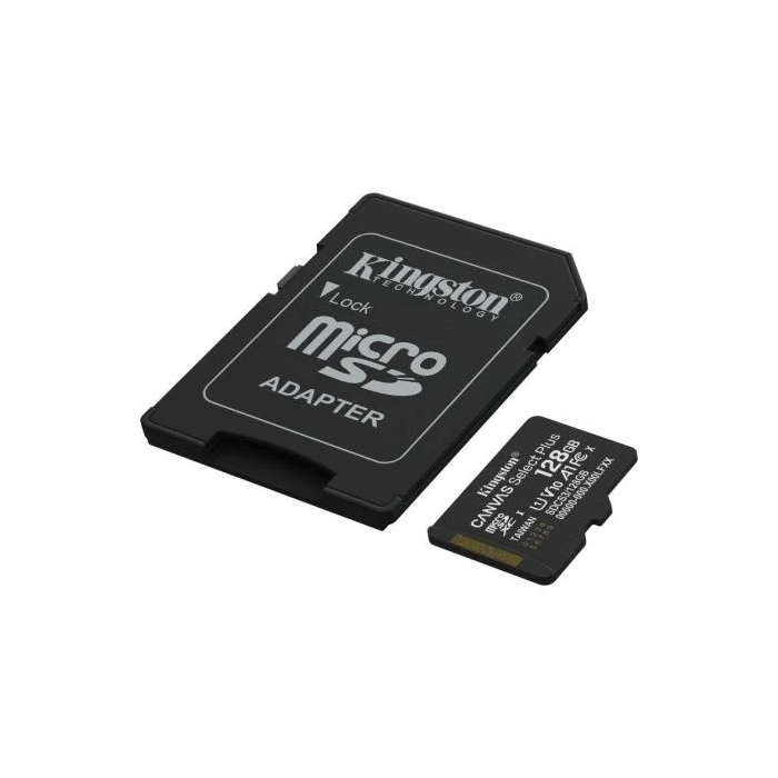 MICROSD KINGSTON 128GB CL10 CANVAS SELECT PLUS + ADAPTADOR 1
