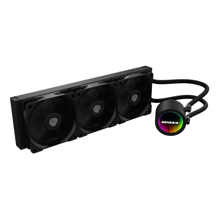 GENESIS NLG-2320 Kit de Refrigeración Líquida para Ordenador de Sobremesa (PC), Carcasa, Color Negro, 3 Ventiladores GENESIS NLG-2320 Kit de Refrigeración Líquida para Ordenador de Sobremesa (PC), Carcasa, Color Negro, 3 Ventiladores