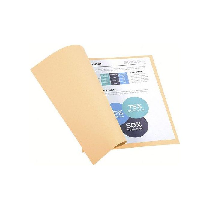 Exacompta Subcarpeta de cartulina reciclada certificada Blue Angel DIN A4, 170 g/m², color crema