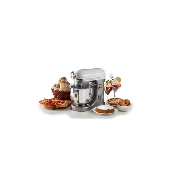Ariete 1589/01 Robot de Cocina Moderna 5.5L Blanco - 1600W, Acero Inoxidable, 11 Velocidades 4 Ariete 1589/01 Robot de Cocina Moderna 5.5L Blanco - 1600W, Acero Inoxidable, 11 Velocidades 4