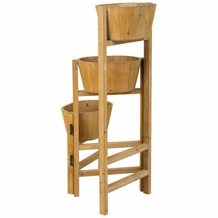 Soporte para Maceta Alexandra House Living Marrón Madera de Paulonia 18 x 79 x 89 cm 3 Soporte para Maceta Alexandra House Living Marrón Madera de Paulonia 18 x 79 x 89 cm 3