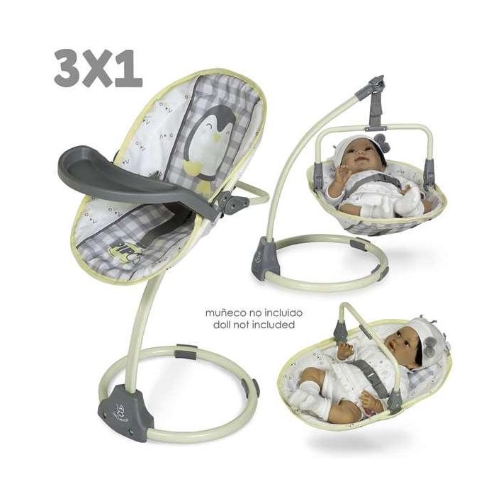 Trona columpio 3x1 - para muñecas de hasta 50 cm. . 1 Trona columpio 3x1 - para muñecas de hasta 50 cm. . 1