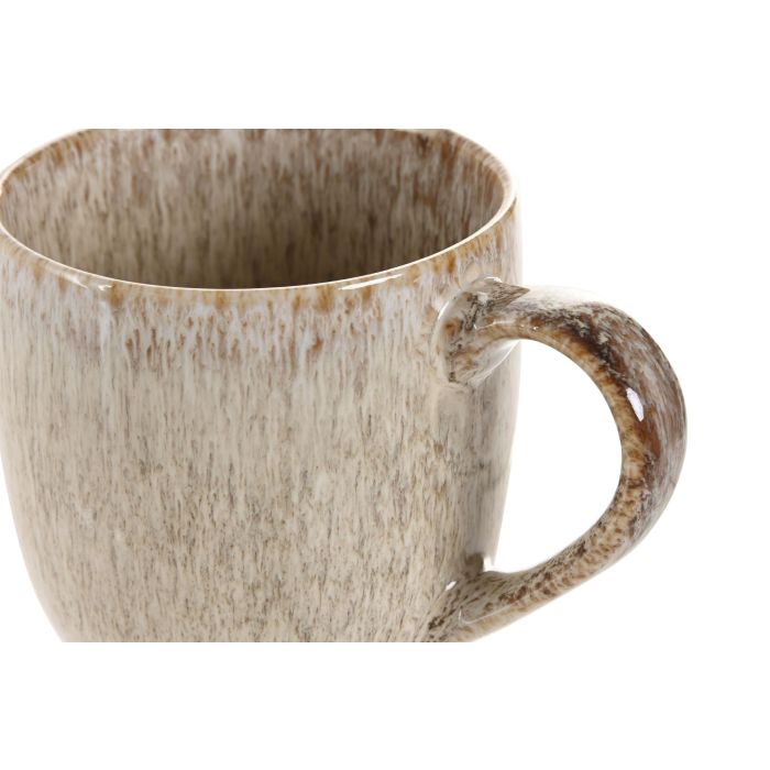 Mug Horeca DKD Home Decor Beige 9 x 9.5 x 12.5 cm (6 Unidades) 1