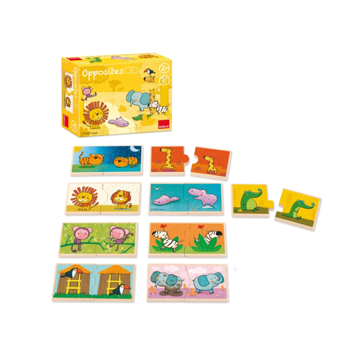 Goula Puzle Madera 20 Piezas Contrarios Leo el Rey de la Selva para Niños a Partir de 2 Años 1