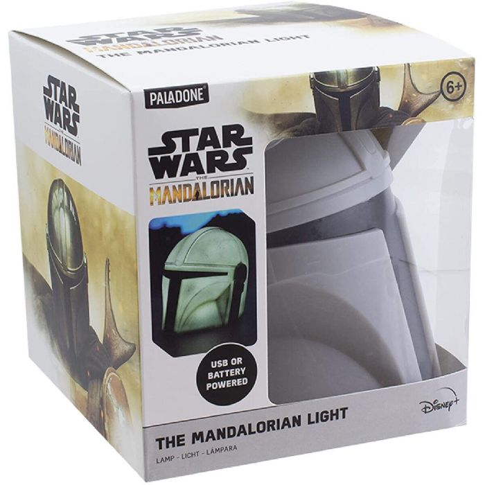 Paladone Lámpara Star Wars The Mandalorian - Casco con Luz, Funciona con Baterías AAA o USB 1 Paladone Lámpara Star Wars The Mandalorian - Casco con Luz, Funciona con Baterías AAA o USB 1