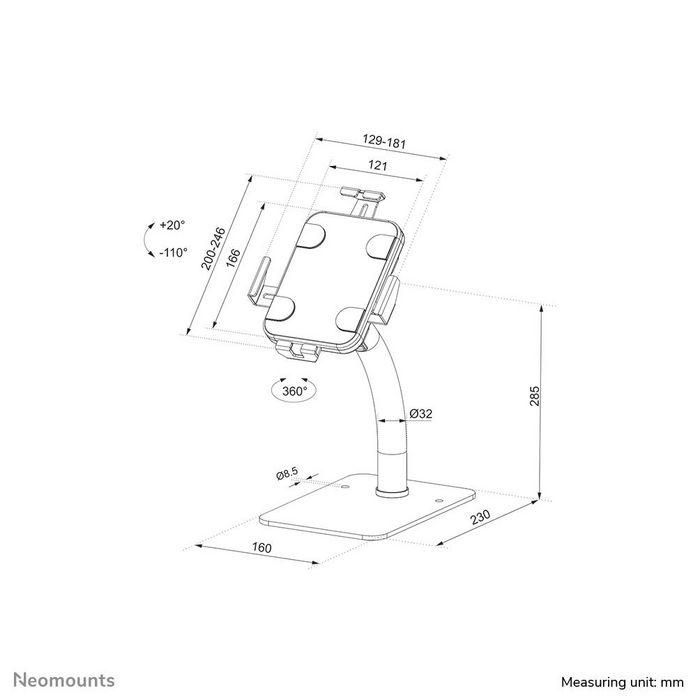 Neomounts Soporte de Escritorio Universal Bloqueable para Tabletas 7.9-11 Pulgadas 17 Neomounts Soporte de Escritorio Universal Bloqueable para Tabletas 7.9-11 Pulgadas 17