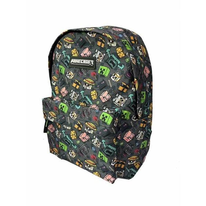 Toybags Pixel 25 Mochila Escolar Minecraft Adaptable a Carro, Espaldera Acolchada, 40x30x14 cm, Textil, para niños 7+ años 2 Toybags Pixel 25 Mochila Escolar Minecraft Adaptable a Carro, Espaldera Acolchada, 40x30x14 cm, Textil, para niños 7+ años 2