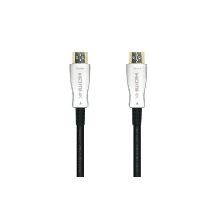Aisens Cable HDMI V2.0 AOC Active Optical Premium Alta Velocidad 4K@60Hz 18Gbps 20M Negro 1 Aisens Cable HDMI V2.0 AOC Active Optical Premium Alta Velocidad 4K@60Hz 18Gbps 20M Negro 1