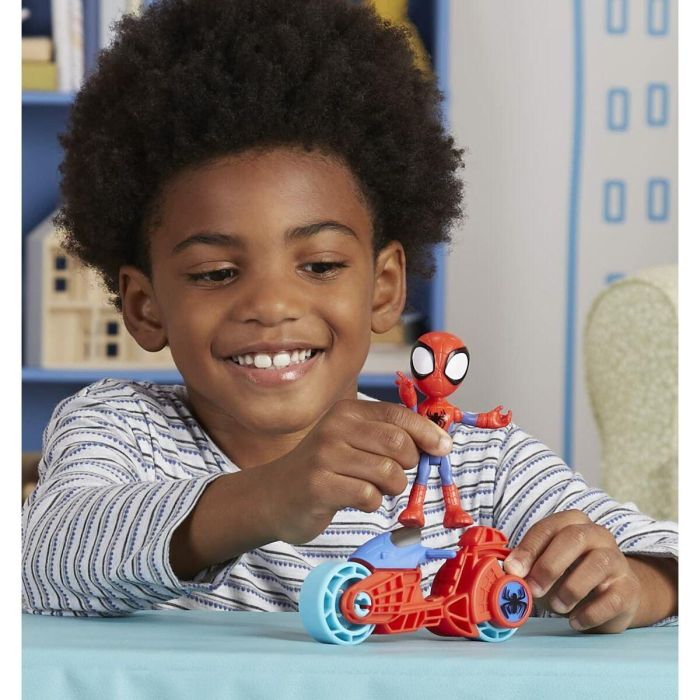 Hasbro Figura de Acción Spidey con Motocicleta, Juguete Preescolar Marvel Spidey y Sus Increíbles Amigos, 3+ Años 8