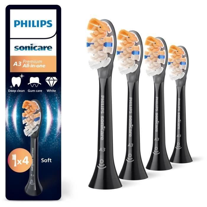 Pack de 4 cabezales de cepillo - PHILIPS - HX9094/88 - A3 negro