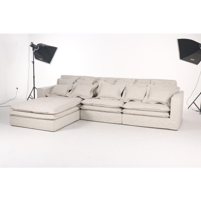 Modulo Auxiliar Sofa Horeca DKD Home Decor Beige 110 x 48 x 110 cm 3 Modulo Auxiliar Sofa Horeca DKD Home Decor Beige 110 x 48 x 110 cm 3