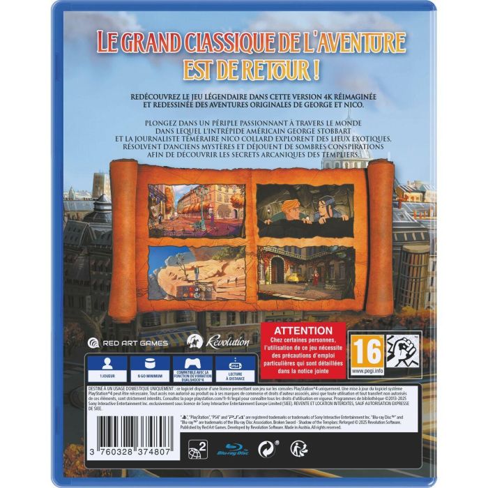 Videojuego PlayStation 4 Just For Games LES CHEVALIERS DE BAPHOMET 6 Videojuego PlayStation 4 Just For Games LES CHEVALIERS DE BAPHOMET 6