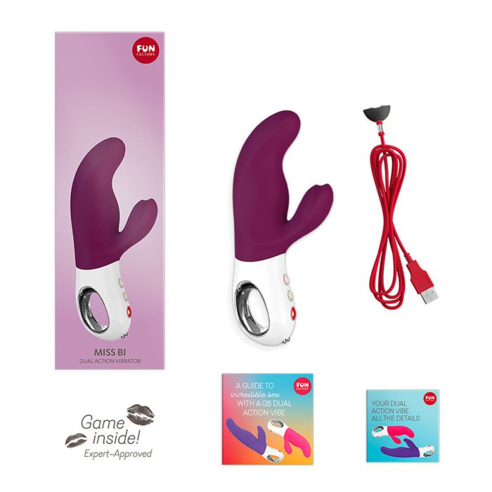 Vibrador Doble Estimulación Fun Factory Miss Bi Morado 4