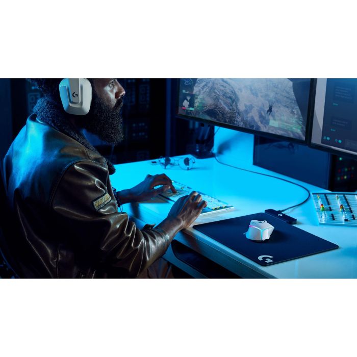 Logitech G G502 X Plus Lightspeed Mouse Gaming RVB Wireless Lightfor Hybrid Botones Hero 25K Sensor Blanco 4